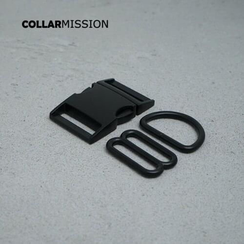 Black metal plated buckle 30mm (metal buckle+ adjust buckle+ D ring ) for dog collar backpack bag webbing DIY accessories