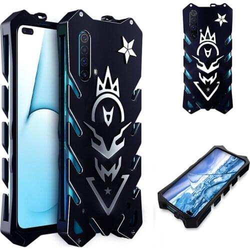 For OPPO A91 Luxury New Heavy Duty Armor Metal Aluminum Back Case For Realme X50 Pro X3 Superzoom X50M X50T Back Case