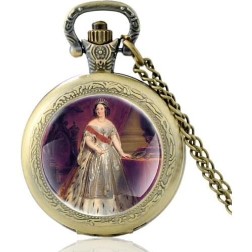 Elegant lady Design Bronze Color Vintage Quartz Pocket Watch Men Women Charm Pendant Necklace Hours Chain Clock Best Gifts