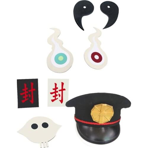 Toilet-Bound Hanako-kun hat Anime Jibaku Shounen Hanako kun Comma Headwear Ghost Fire Tattoo Sticker Nene Yashiro cosplay hat