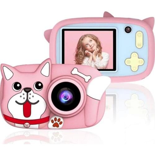 Childrens Camera Cute Toy Cat Mini Digital Camera IPS Screen Education Toys For Kids Camera for Children Birthday Gift