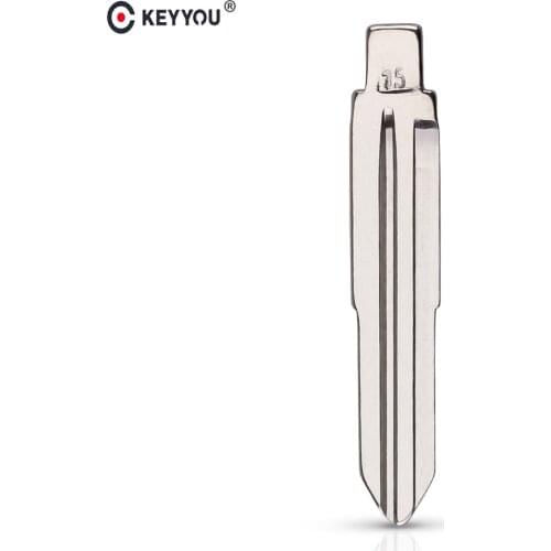 KEYYOU 10PCS For Chevrolet Spark Buick Kia Hyundai Elantra Remote Car Flip Uncut Left Key Blade Blank Keyless Entry System 15