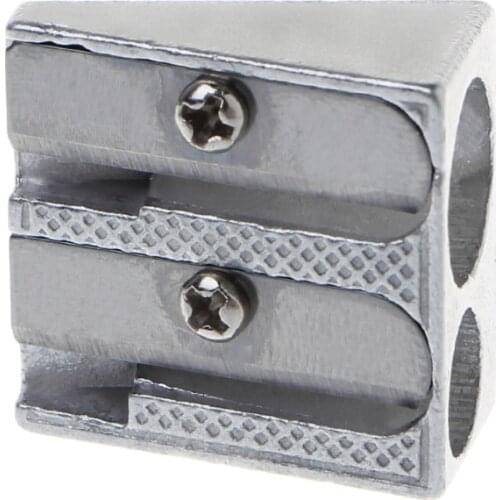 Metal Bevelled Double Hole Pencil Sharpener School Office Sharpener Stationery Dropshipping