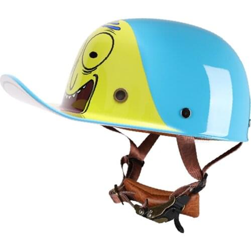 Blue Vintage Motorcycle Helmet Retro Helmet Motorbike Moto Riding Protection Scooter Biker Racing Helmet Casco Casque Unisex