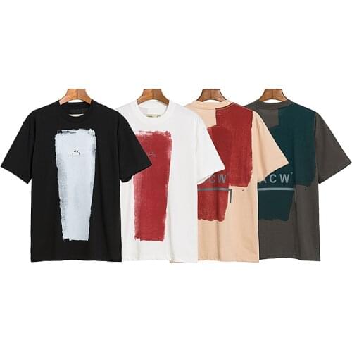 2021 new splash ink graffiti round neck brush paint printing industrial style men and women T-shirt couple short sleeves