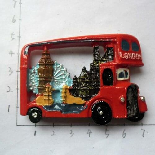 New Arrival British London Bus 3D Fridge Magnets Tourism Souvenirs Refrigerator Magnetic Stickers