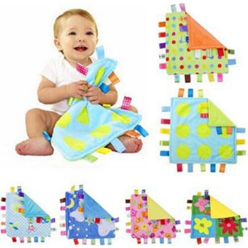 Newborn Towel Baby Plush Appease Blanket Cute Soft Square Towels Toddler Infant Multi-function Handkerchief Comforter Toy Gifts