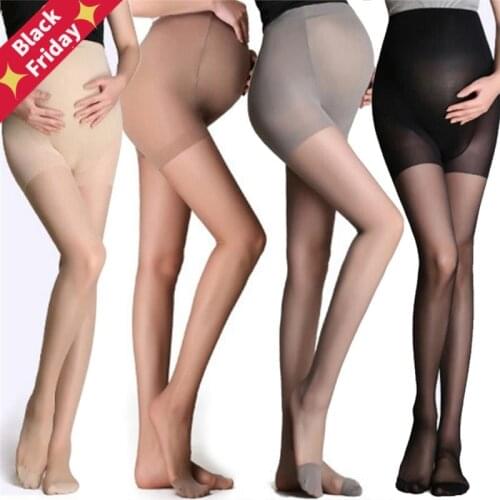 Adjustable High Elastic Leggings ummer Maternity Pregnant Women Pregnancy Pantyhose Ultra ThinTights Stockings