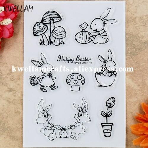 Happy Easter everybunny Egg Scrapbook photo cards rubber stamp clear stamp transparent stamp 11x16cm KW9052103