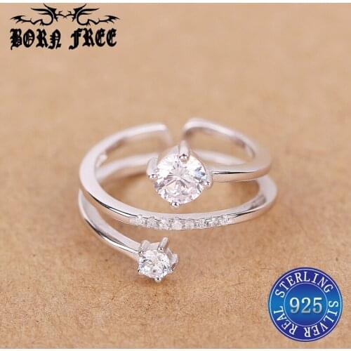 Silver ring argent 925 anel aneis feminino women rings zircon ring lot anillos de plata 925 de ley ringen set bague joyas mujer