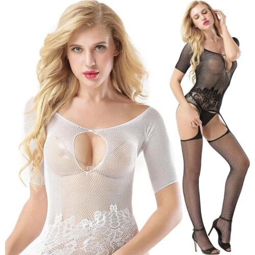 Sexy Harness Suspender Bodystocking underwear Open Crotch Stockings Slim Transparent gauze New Simple Fashion Bodysuit Clothes