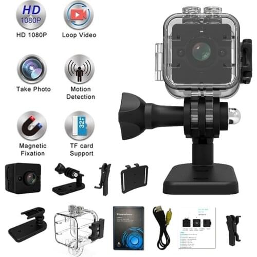 SQ12 Waterproof Night Vision mini camera HD 1080P DVR Lens Sport Video Cameras Wide-Angle MINI Camcorder