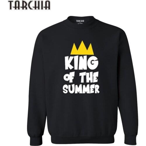 TARCHIA 2021 Plus Size Autumn Brand King Of The Summer Casual Sweatshirt Printed Slim Fit Mens Hoodies Pullovers Hoody