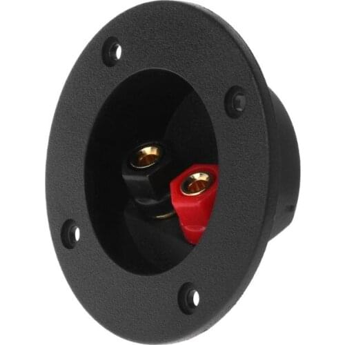 Terminal Round Cup Connector Parts Express Spring 502 Double Binding Post Gold Twist Banana Jacks Subwoofer Speaker Box Black