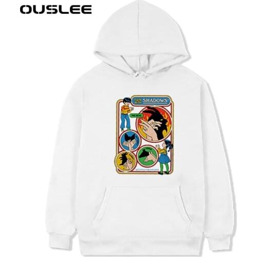 OUSLEE Unisex Hoodies Death Scary Evil Hip Hop Long Sleeve Streetwear Hoodies Men Gothic Sweatshirt Vintage Hoodie Clothes