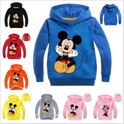 Mickey Mouse Hoodie T Shirt Baby Girls Toddler Boy Clothes Girls Long Sleeve Clothes Sweatshirt Children Hoodies Clothing Kids