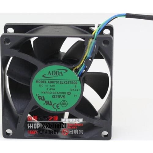 Original ADDA AD07012LX257B00 DC 12V 0.45A 7CM 7025 70*70*25mm 4-wires PWM server inverter cooling fan