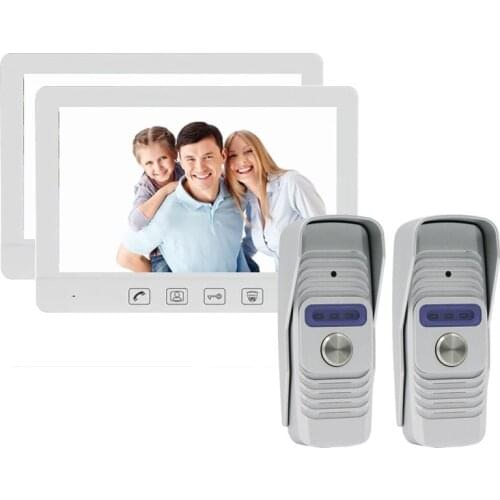 ZHUDELE Security 10.1 Inch Video Door Phone Video Intercom Home Security IR Camera Monitor Night Vision touch button doorbell