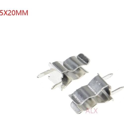 50PCS Plug In Clip Clamp fuse holder for 5 x 20mm Electronic Fuse Tube 5x20MM 5*20MM 5X20