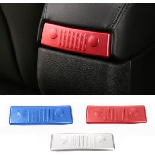 NHAUTP 1Pcs Aluminum Alloy Car Decoration Armrest Box Back Trim Sticker For Jeep Renegade 2015 2016