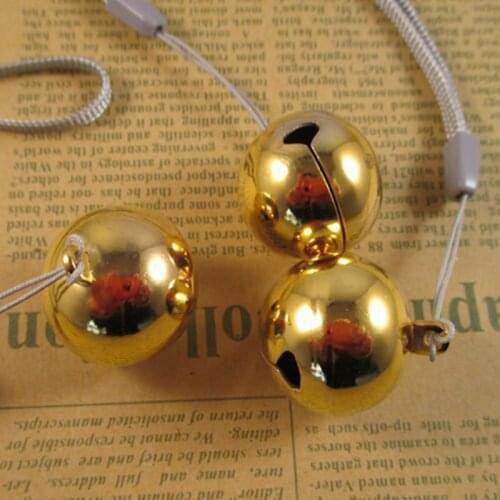 10 PCS 25 mm high quality brass material lovely golden children dance the bell bell/pet 011003031