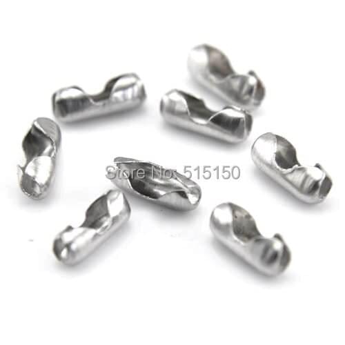 100pcs Silver Stainless Steel 6mm Ball Chain Neklace Clasp, Suit for DIY Necklace, Free Ship
