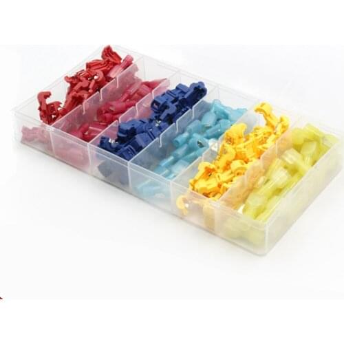 120/240/360Pcs T-Tap Wire Connectors Self-Stripping Splice Electrical Wire Terminals Insulated Male Disconnect Spade Terminals