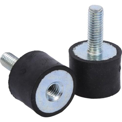 4pcs M6 Rubber Mounts Shock Absorber Anti Vibration Silentblock Bobbins for car Air compressors Diesel engines Gasoline engines