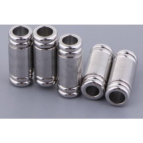 5 PCS Beads Magnetic Jewelry Clasp Magnetic Closure Cylinder Shell for Leather Cord Velvet Rope Necklace