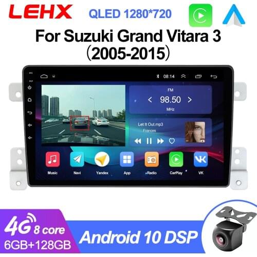 LEHX 2 DIN Android 9.0 dvd Autoradio Car Radio Multimedia Video player For Suzuki Grand Vitara 3 2005 2006 2007 - 2015