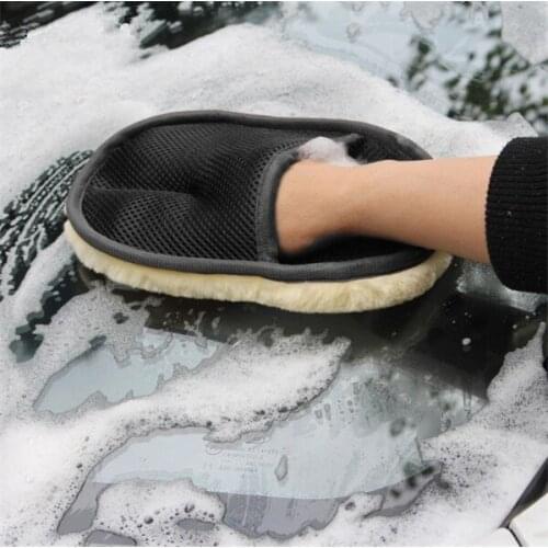 Car Styling Wool Soft Car Washing Gloves Cleaning Brush Motorcycle Washer Care Products