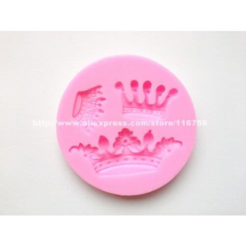 Free Shipping Crown Shaped Silicone Mold Cake Decoration Fondant Cake 3D Food Grade Silicone Mould 086