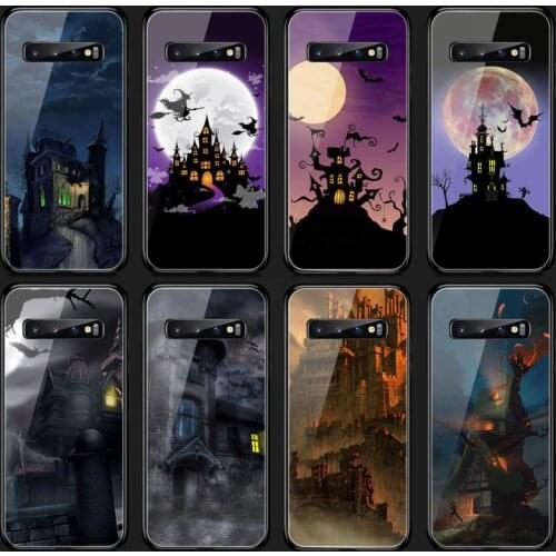 Hrmes Black crow night castle Phone Case Tempered Glass For Samsung S20 Plus S7 S8 S9 S10E Plus Note 8 9 10 Plus A7 2018