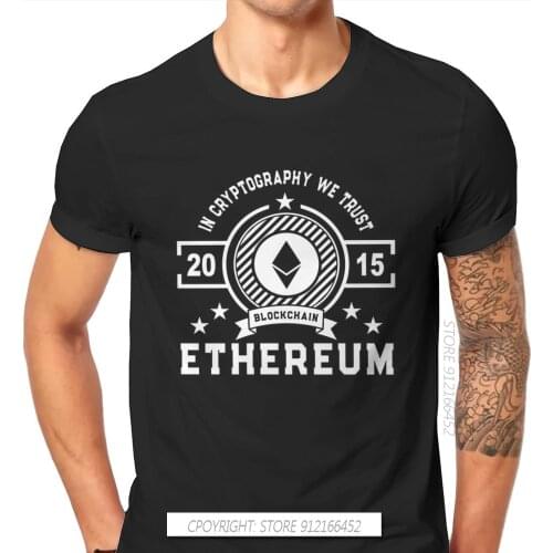 Crypto Cryptocurrency Ethereum T Shirt Vintage Fashion Summer Big Size Pure Cotton Mens Tees Harajuku O-Neck TShirt