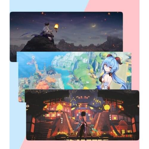 Genshin impact game Beautiful Anime Mouse Mat X XL XXL Non slip Cushion Thickness 2mm LockEdge equal LE