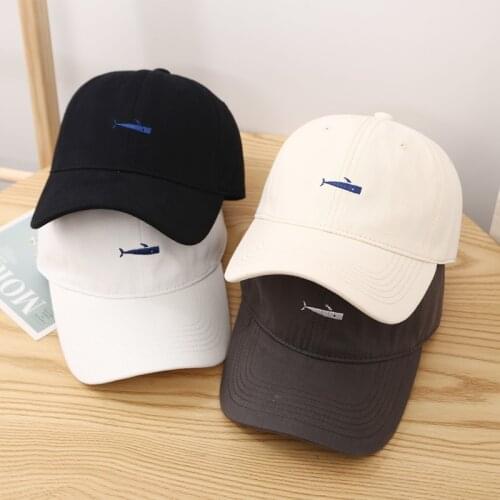 Small Fish Embroidery Hat Mens All-match Baseball Cap Womens Street Summer Hat