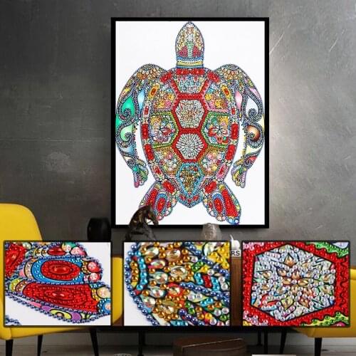 5D Special-shaped Diamond Painting DIY Part Drill Color Tortoise Arts Embroidery Kits Mosaic Resin Craft Home Wall Decortions