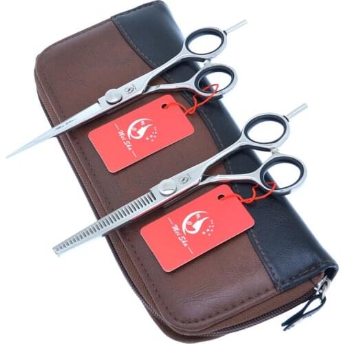 Meisha 5.5/6 inch High Quality Barber Scissors Kit Japan Steel Hair Cutting Thinning Shears Salon Haircut Styling Razors A0140A