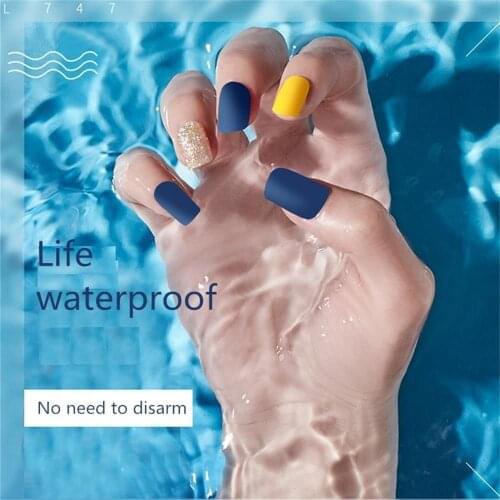 Fake Nails Art Nail Tip Press on False with Designs Set Full Cover Artificial Short Packaging Kiss Display Clear Tipsy Stick NEW