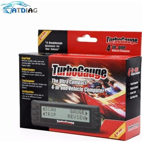 NEW Arrival Turbogauge IV 4-in-1 Vehicle Computer OBDII/EOBD car trip computer / Digital Gauges/ scan gauge/ car scan tool