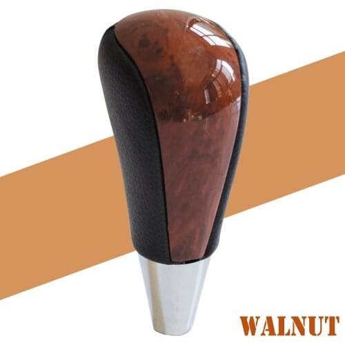 About 8mm Automatic Gear Shift Knob Lever Shifter For Toyota Corolla Camry/Harrier Fortuner Crown Walnut/Leather