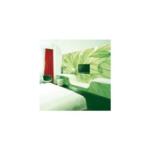 Modern Art Living Room Restaurant bedroom studio large mural wallpaper transparent green leaves custom size