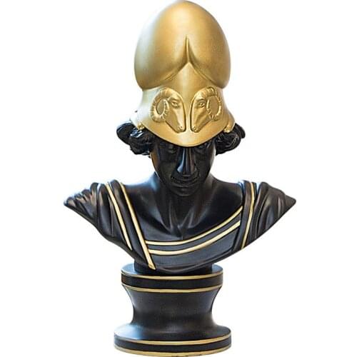 ATHENA GODDESS BUST STATUE GODDESS OF WISDOM FIGURINE ART SCULPTURE RESIN CRAFTWORK HOME DECORATION ACCESSORIES R409