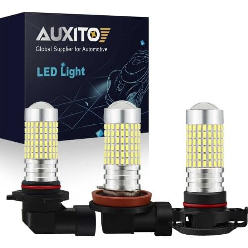 AUXITO 2PCS H8 H11 LED Fog Lamp 9005 9006 HB4 HB3 H9 H10 H16 PSX24W LED Bulb Canbus No Error Car Driving Running Light DRL 6000K