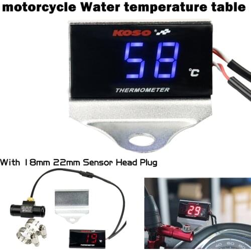 Motorcycle Thermometer 0~120 Degree Centigrade Universal Digital Moto Water Temperature Gauge with Sensor Adapter For XMAX250