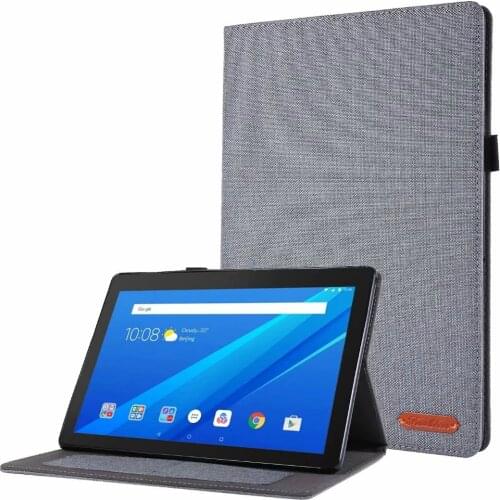 Fabric Case For Lenovo Tab E10 10.1 inch X104 TB-X104F Flip Tablet Cases Fundas For Tab E 10 X104F Stand Cover with Card Bag
