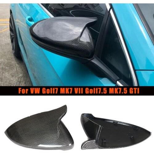 Carbon Replacement Side Mirror Cover For VW Golf7 MK7 VII Golf7.5 MK7.5 GTI 2014-2018