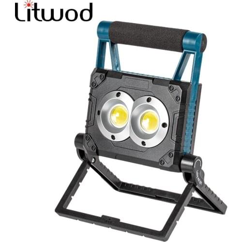 Built in Battery 30W COB Work Light Portable LED Flashlight USB Rechargeable Adjustable Camping Lantern Power Display