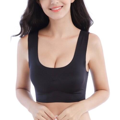 Plus Size Women Sport Bra Top Mesh Breathable Push Up Bras Running Fitness Athletic Vest Wireless Brassiere Bra