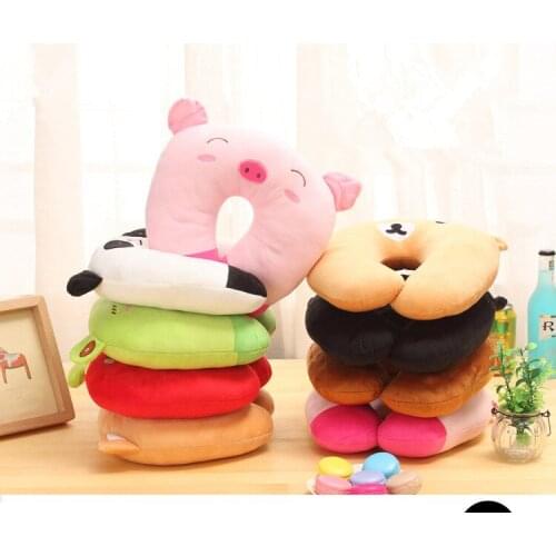 1PC Fashion Cartoon U-Shaped Pillow Office Nap Massage Foam Pillow Home Office Travel Respite Cushion Neck Pillow OK 0592
